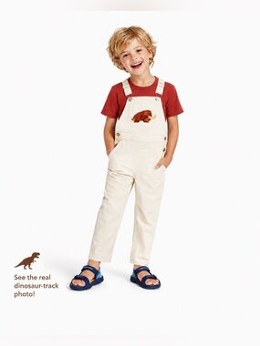 Christian Robinson x Target Woolly Mammoth Overalls 4T NWT Cream